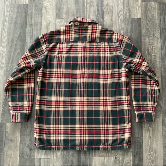 LL Bean Fleece Lined Flannel Shirt Jacket
# 250393
Men’s Medium
Green Tan Red - Picture 6 of 6